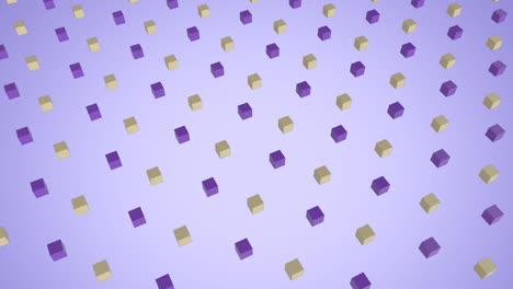 3d purple and yellow squares moving