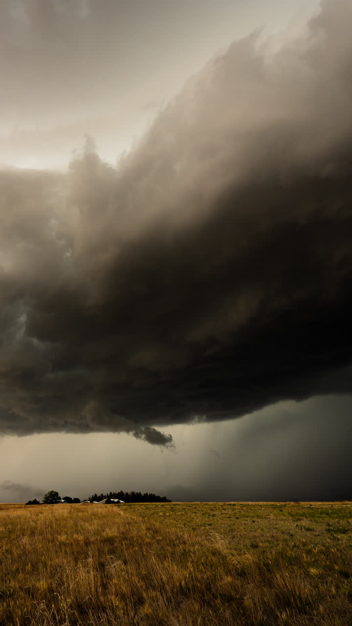 Storm clouds spreading across sky before heavy rainfall with dramatic atmosphere and wind