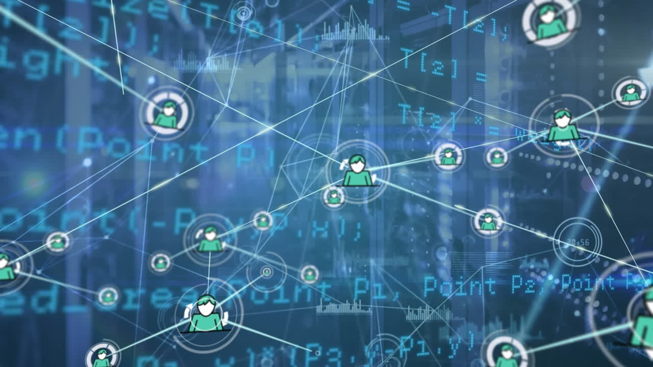 연결된 아이콘, 렌즈 플레어 및 서버 에 대한 프로그래밍 언어의 애니메이션