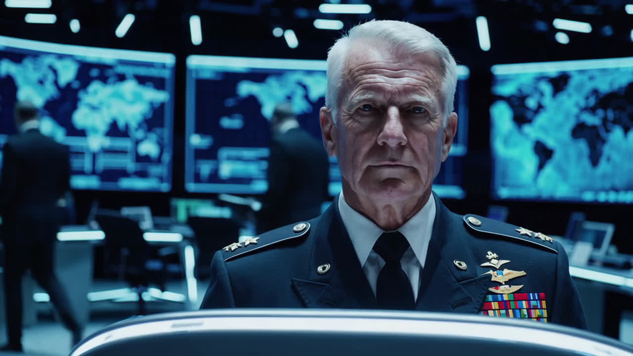 Senior Military Officer in Command Center
