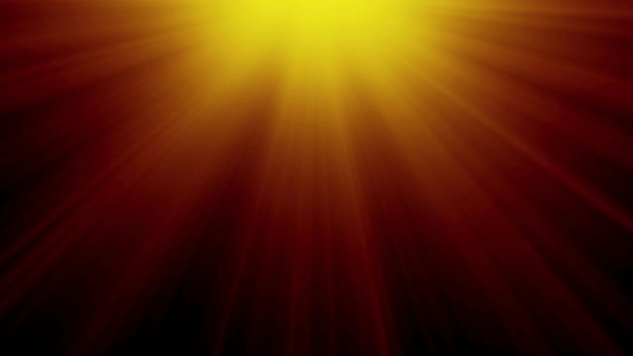 Abstract Warm Light Rays Shining Down on Dark Background