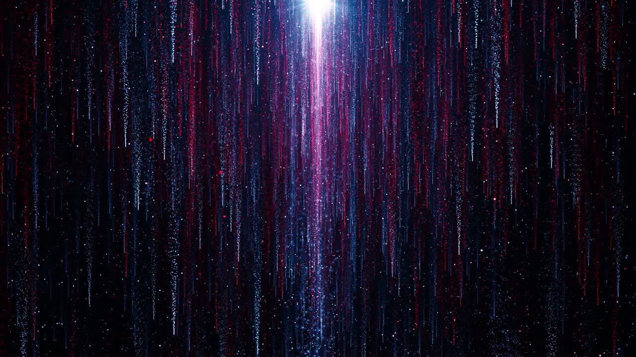 Particles blue red event game trailer titles cinematic concert stage background loop