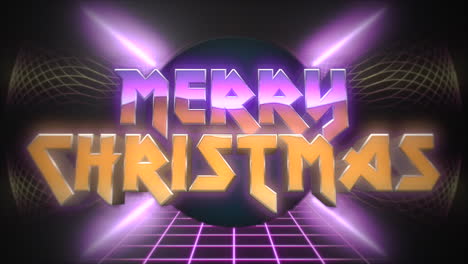 Merry-Christmas-with-disco-ball-in-80s-style