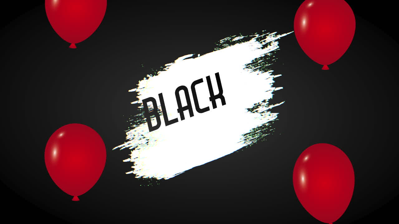 블랙 프라이데이 (black friday) 에 헬 풍선이 떠있는