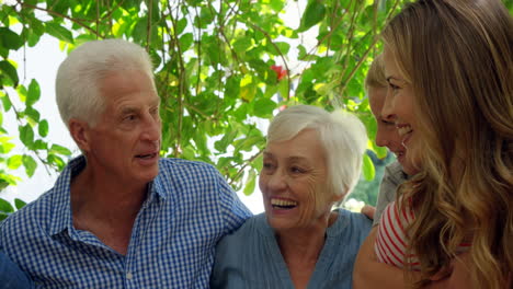 Familia-Extendida-Sonriendo-En-El-Parque