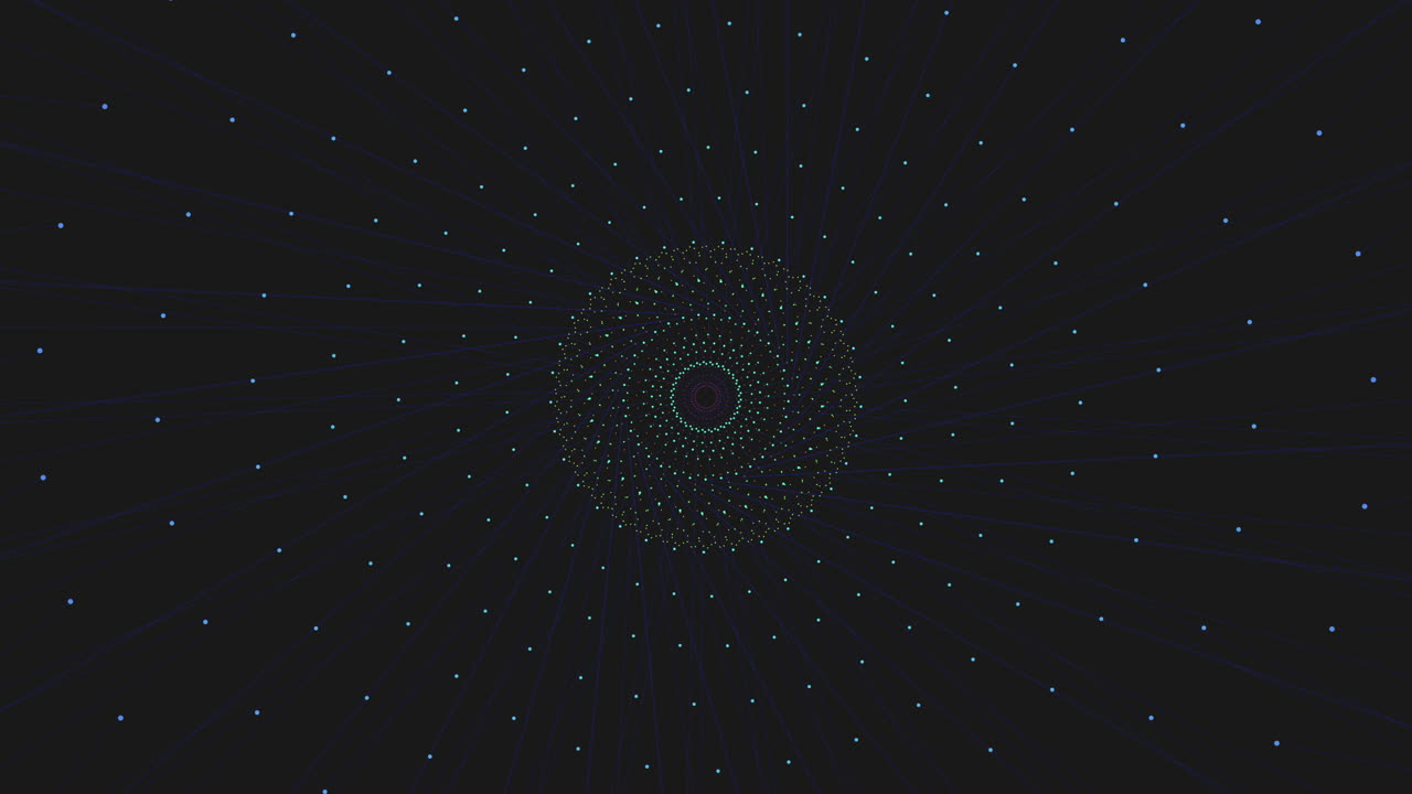 patrón espiral azul brillante de puntos