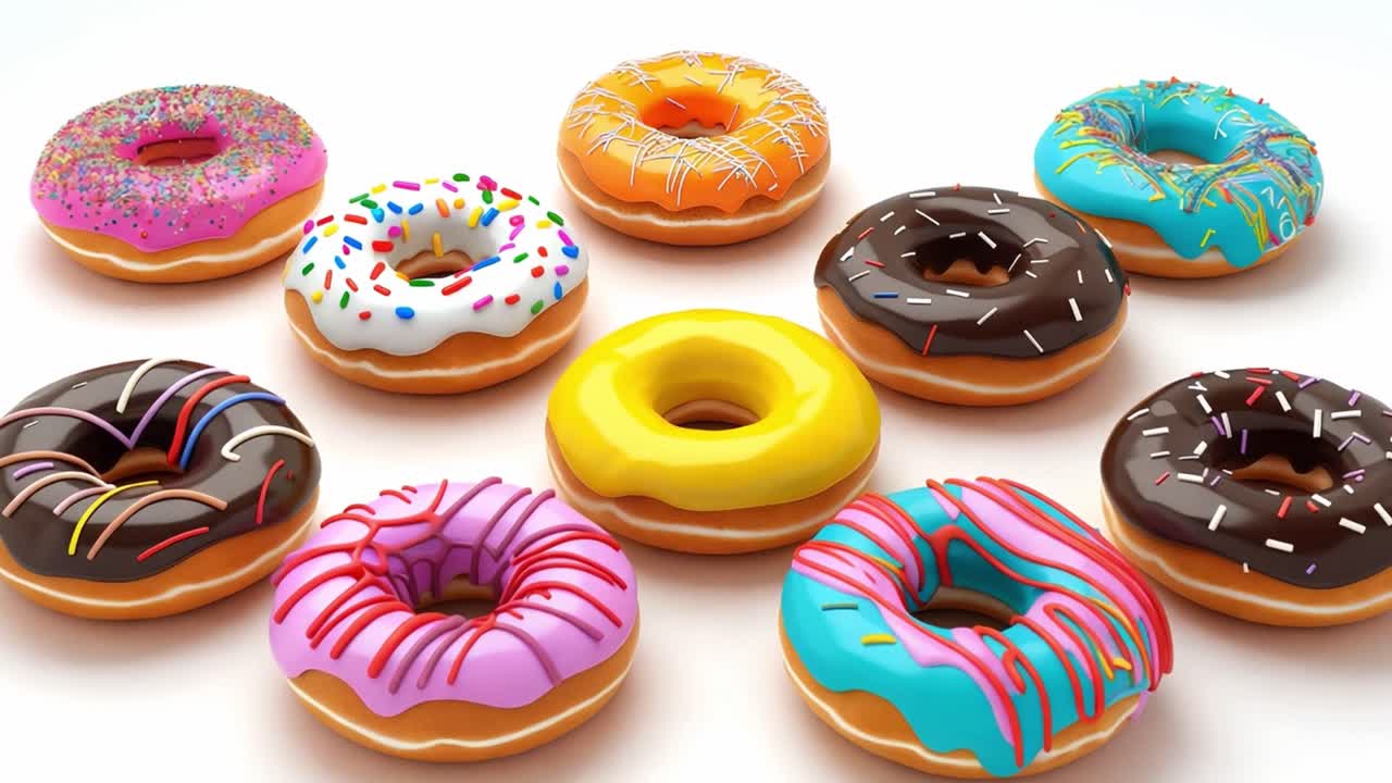 Assorted Colorful Donuts