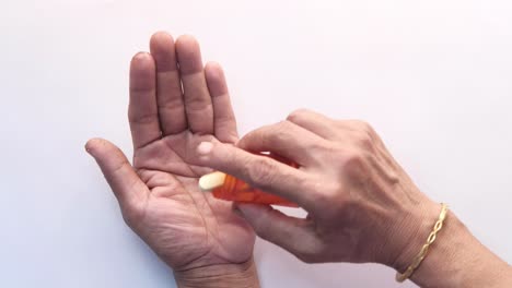 person taking medication