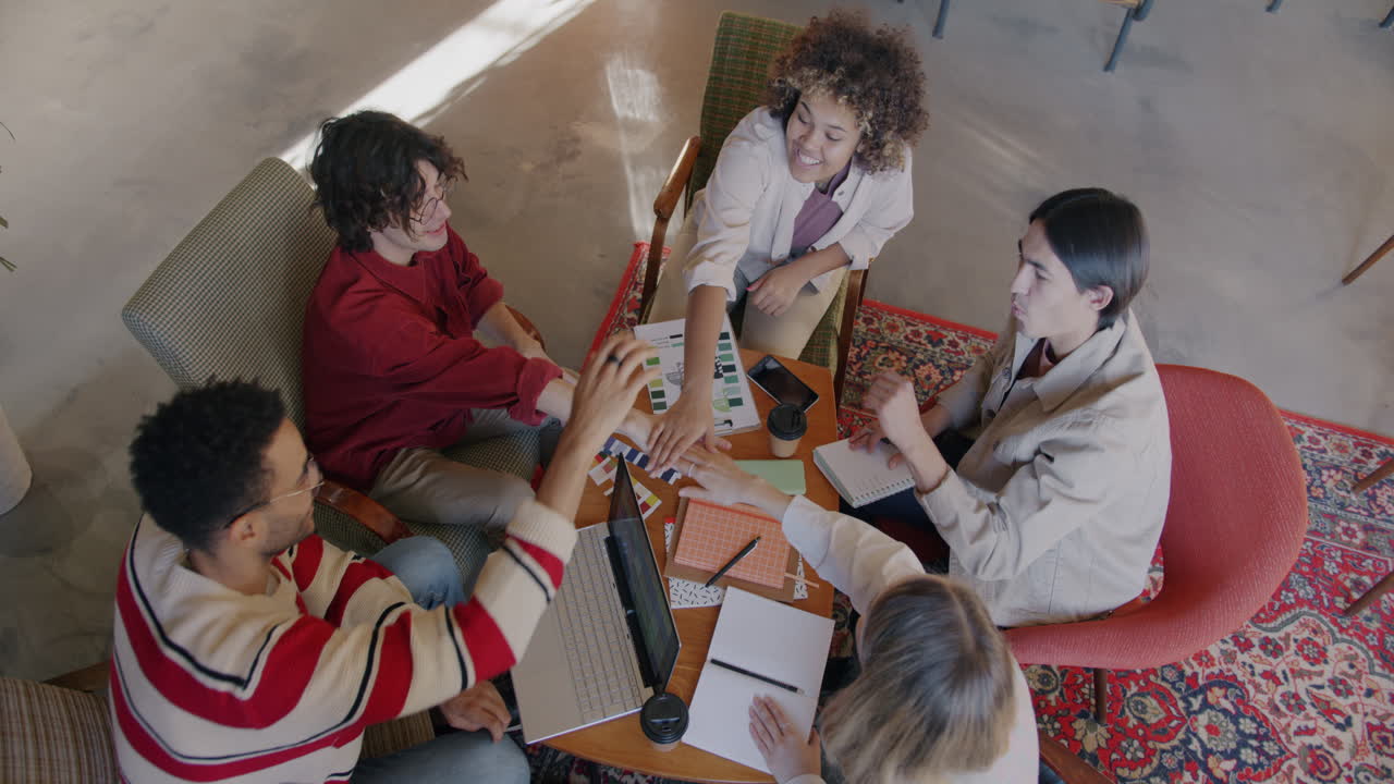 Creative Team Meeting in a Coffee Shop