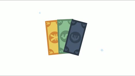 animación de la economía financiera con facturas