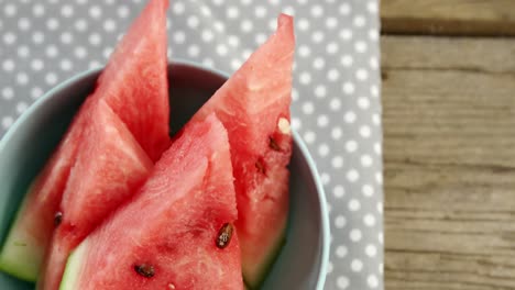 slices of watermelon in bowl