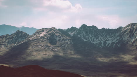 stunning mountain range with snow-covered peaks