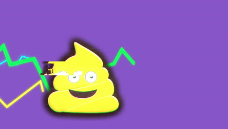 animation of poop icon over diagram