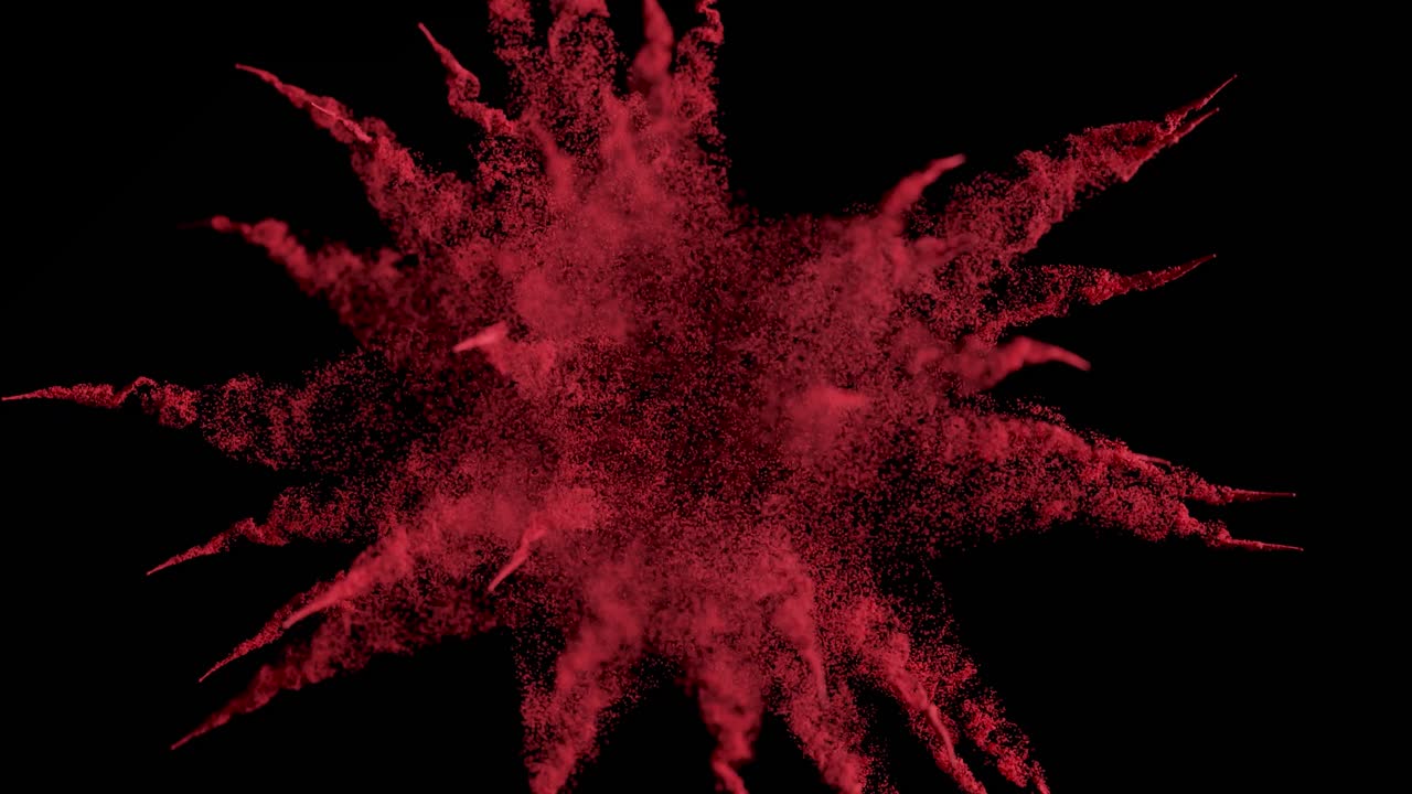 explosión de polvo rojo