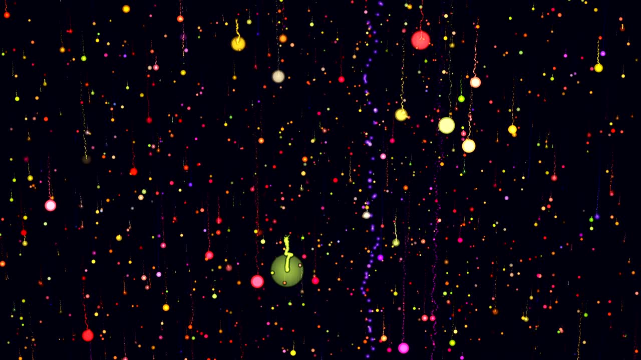 추상적인 애니메이션 배경과 입자