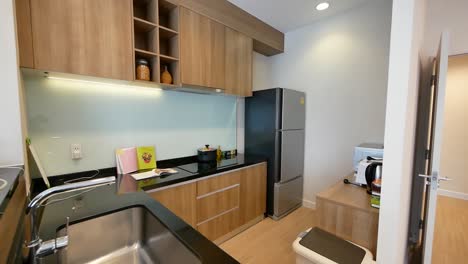 modular home, living area and pantry interior design