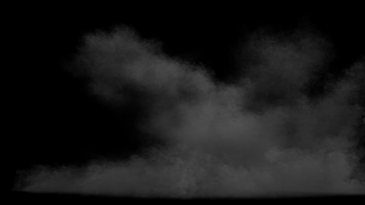 검은 바탕에 추상적인 연기 구름