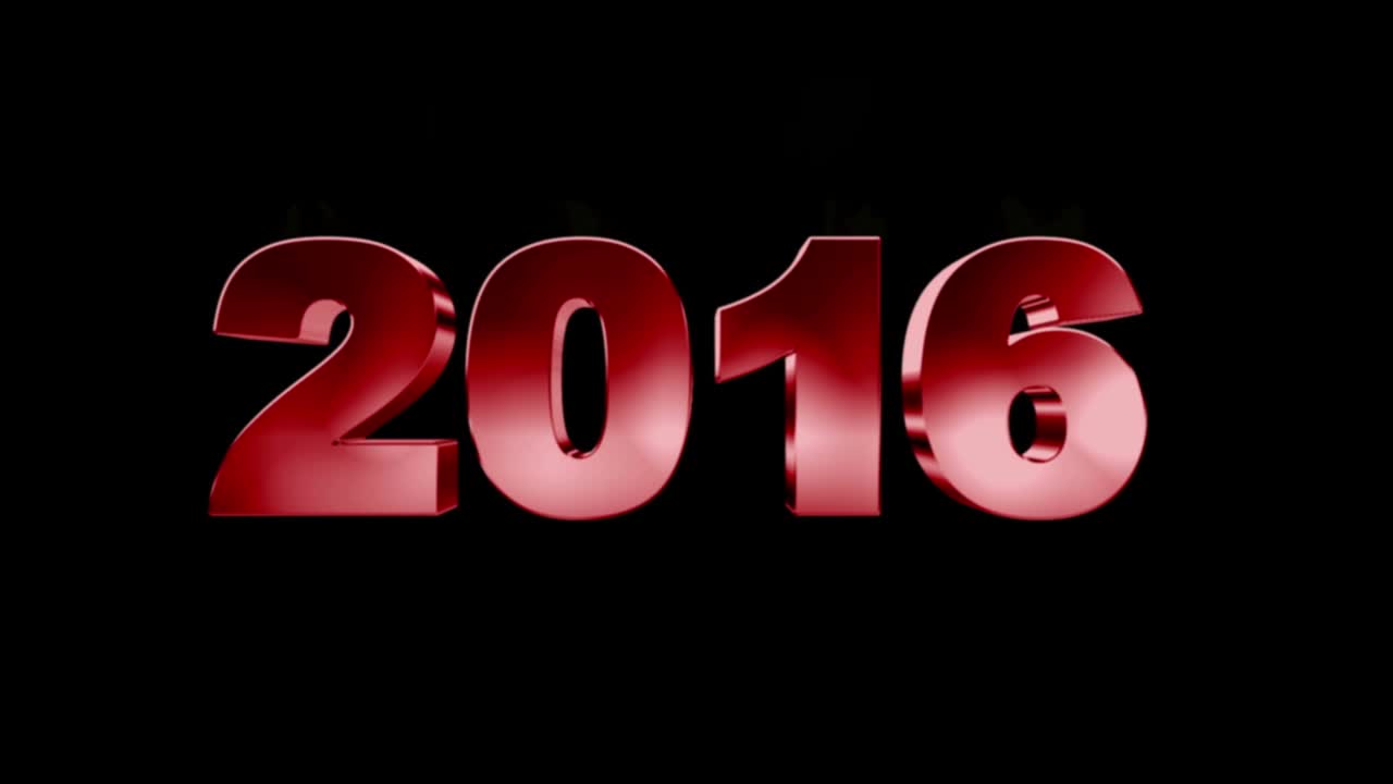 2016 Fires Text, with Alpha Channel, 4k