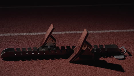 starting blocks on a track