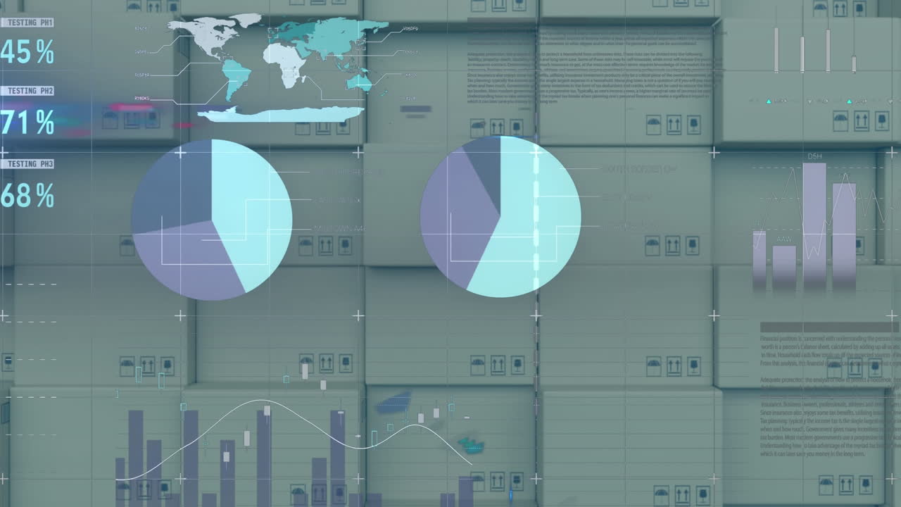 paquetes apilados con procesamiento de datos