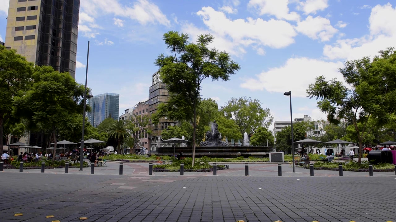 Calles y plazas de la Ciudad de México.