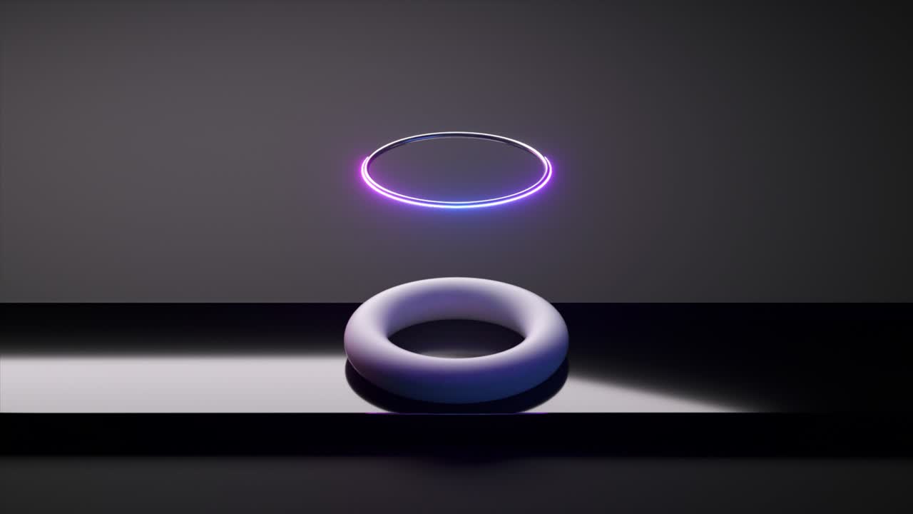 홀로 를 가진 빛나는 달 - 3d 렌더링