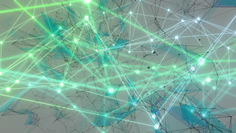 Animation-of-network-of-connections-on-white-background