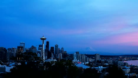 space needle sunset time lapse