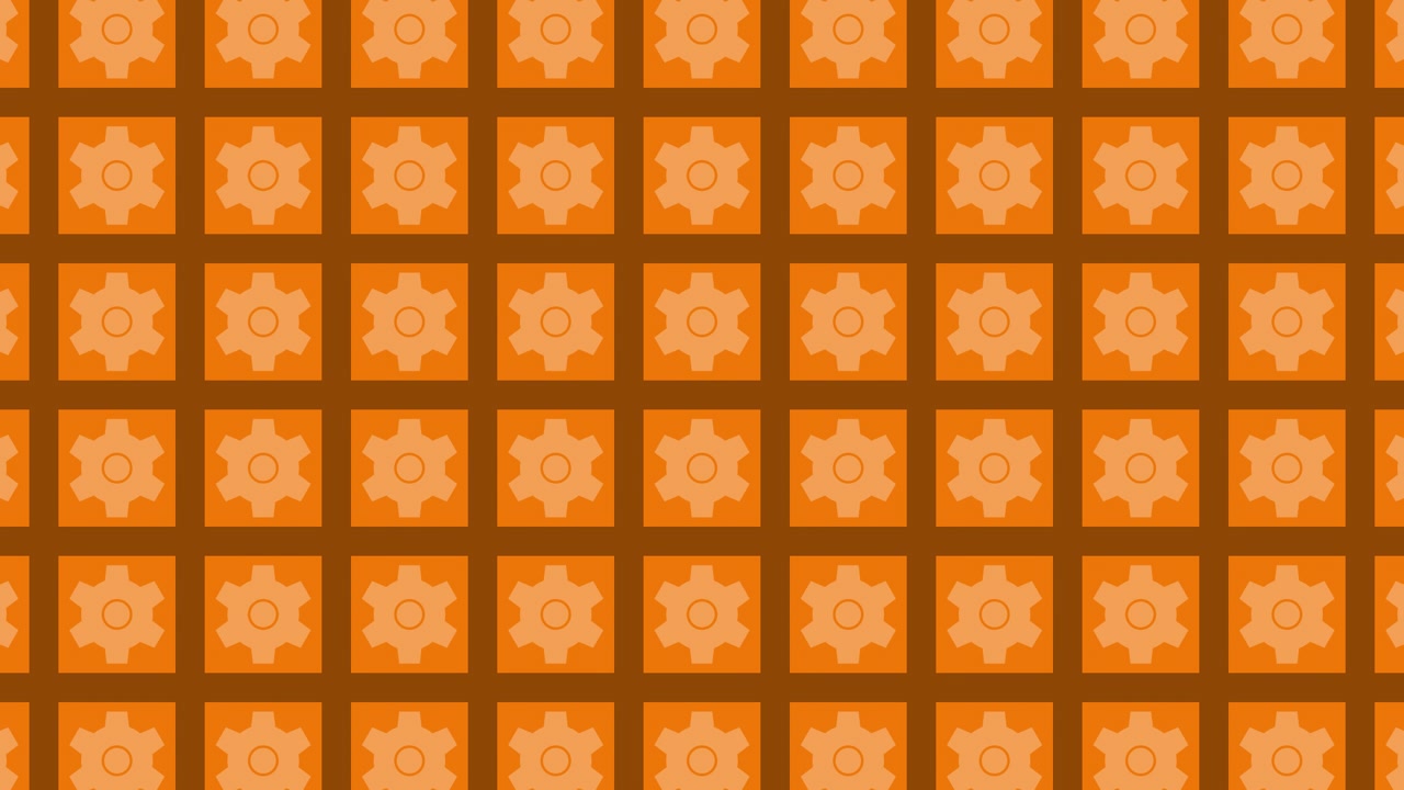 Orange and Brown Gear Pattern