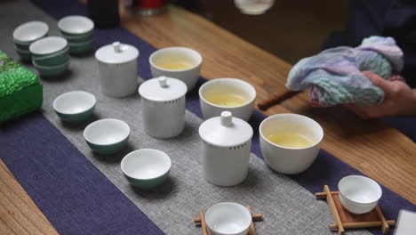 ceremonia del té en curso