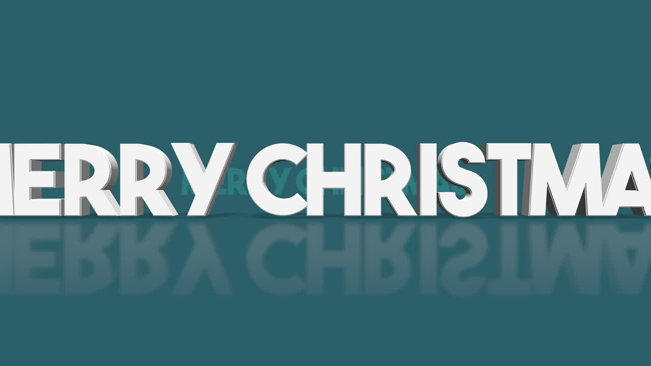 rodando texto de feliz navidad en degradado azul 2