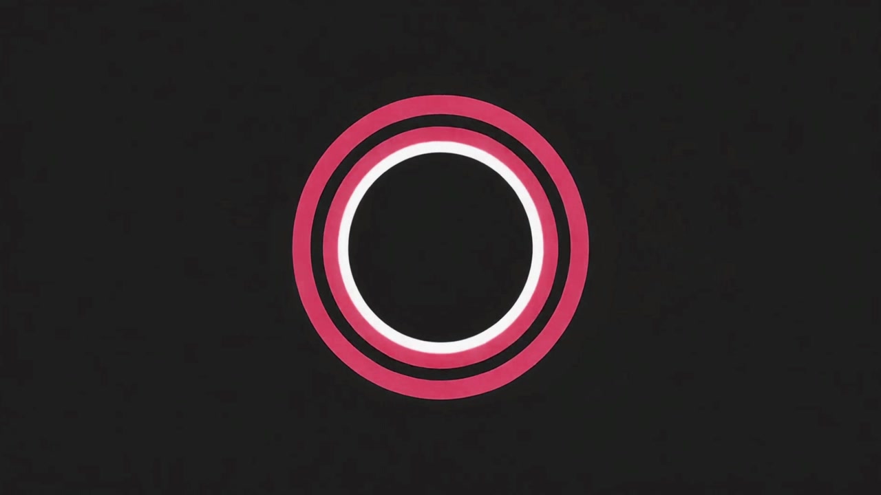 Animated Concentric Circles Expanding and Contracting on Dark Background