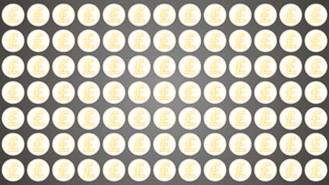libra inglesa británica monedas de dinero fondo gris monedas de tráfico horizontal