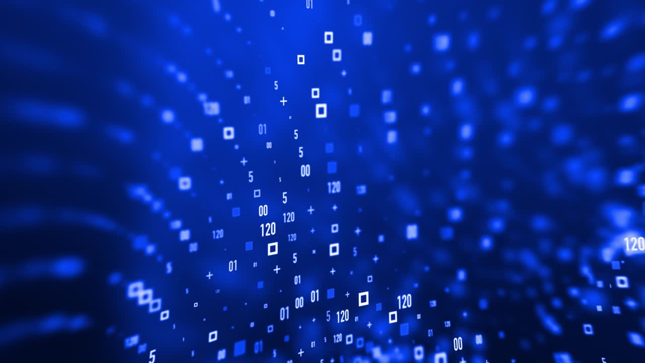 grandes datos digitales conectan números de datos fondo azul