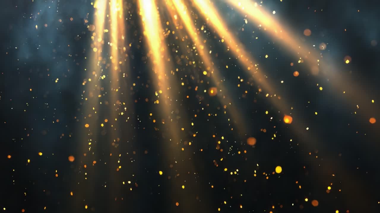 Spettacolo radioso di luce dorata e particelle scintillanti: uno straordinario spettacolo di atmosfera che cattura lo sguardo in ogni fotogramma del viaggio