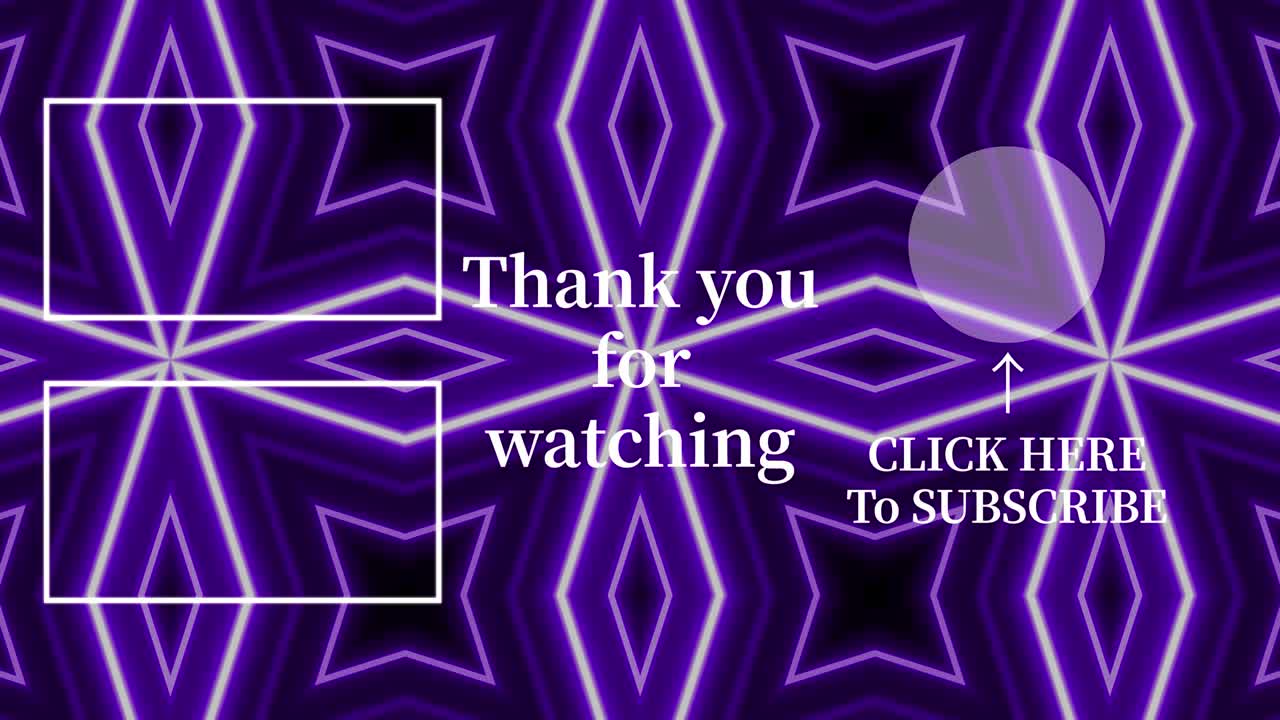 네온 표지판 패턴 엔드 카드 엔딩 스크린 모션 그래픽