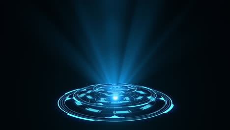 hologram. futuristische sci-fi interface. technologische achtergrond. goed voor tech titel en achtergrond, nieuws headline business intro screensaver