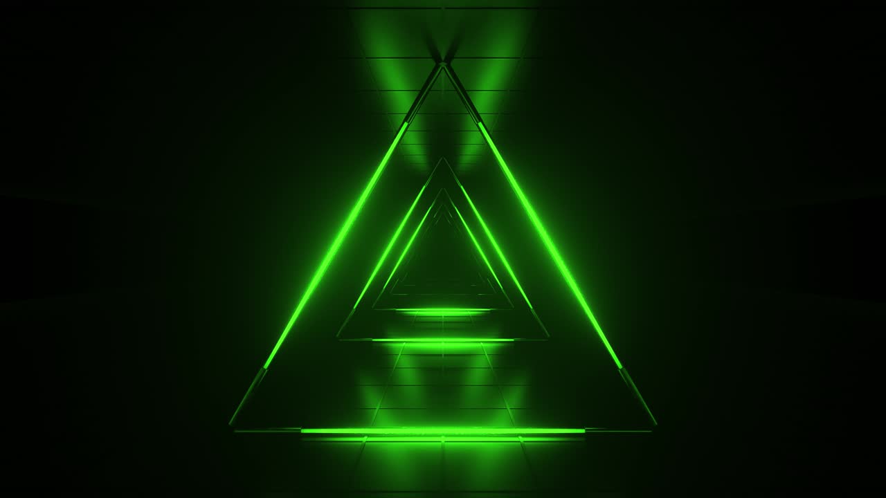 fondo futurista verde abstracto. lámpara led. bucle sin costuras animación 3d de 4k