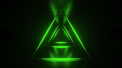 abstract green futuristic background. led lamp. seamless loop 3d animation of 4k