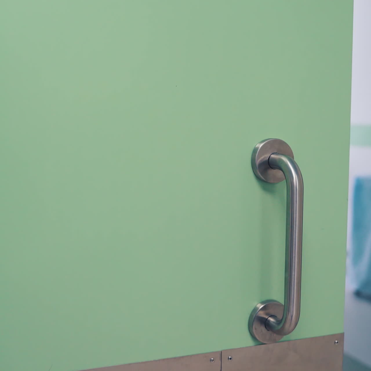 Interior of operating room in modern clinic. Hospital details.