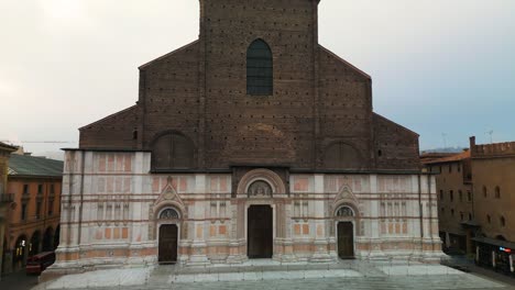 cinematic drone shot reveals basilica of san petronio