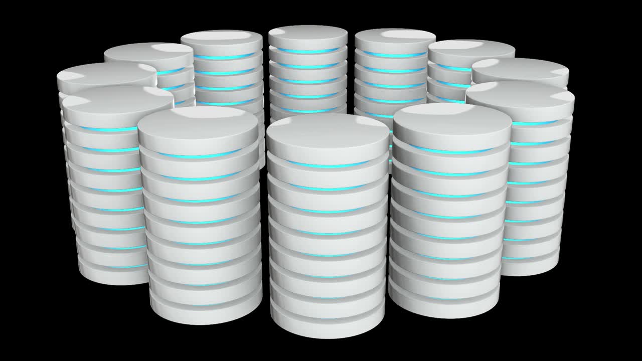 미래의 서버 하드 디스크와 데이터베이스 또는 배터리 셀