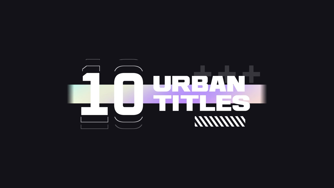 Dynamic Urban Titles Animation with Digital Glitch Effects