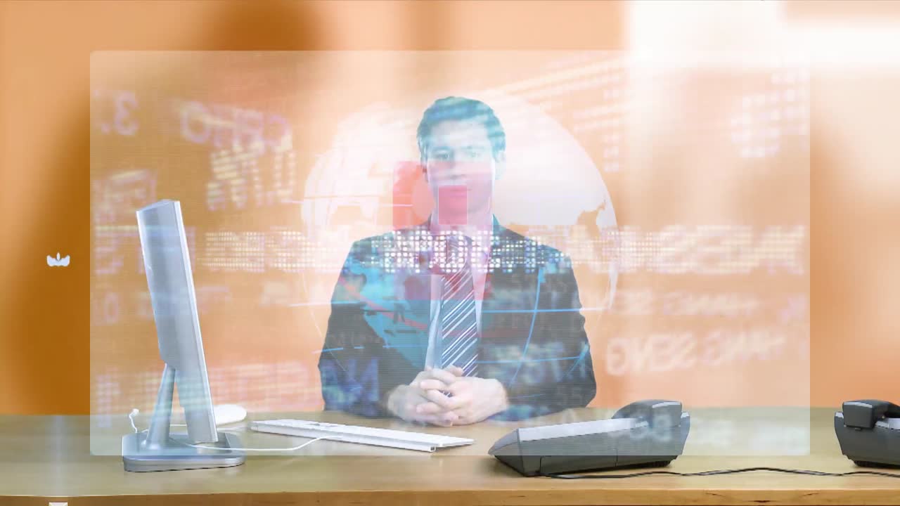 판매 를 보고 있는 사업가