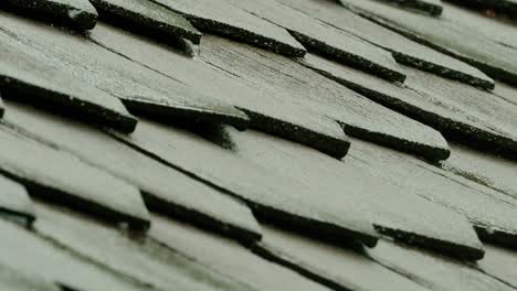 rainwater dripping on a roof