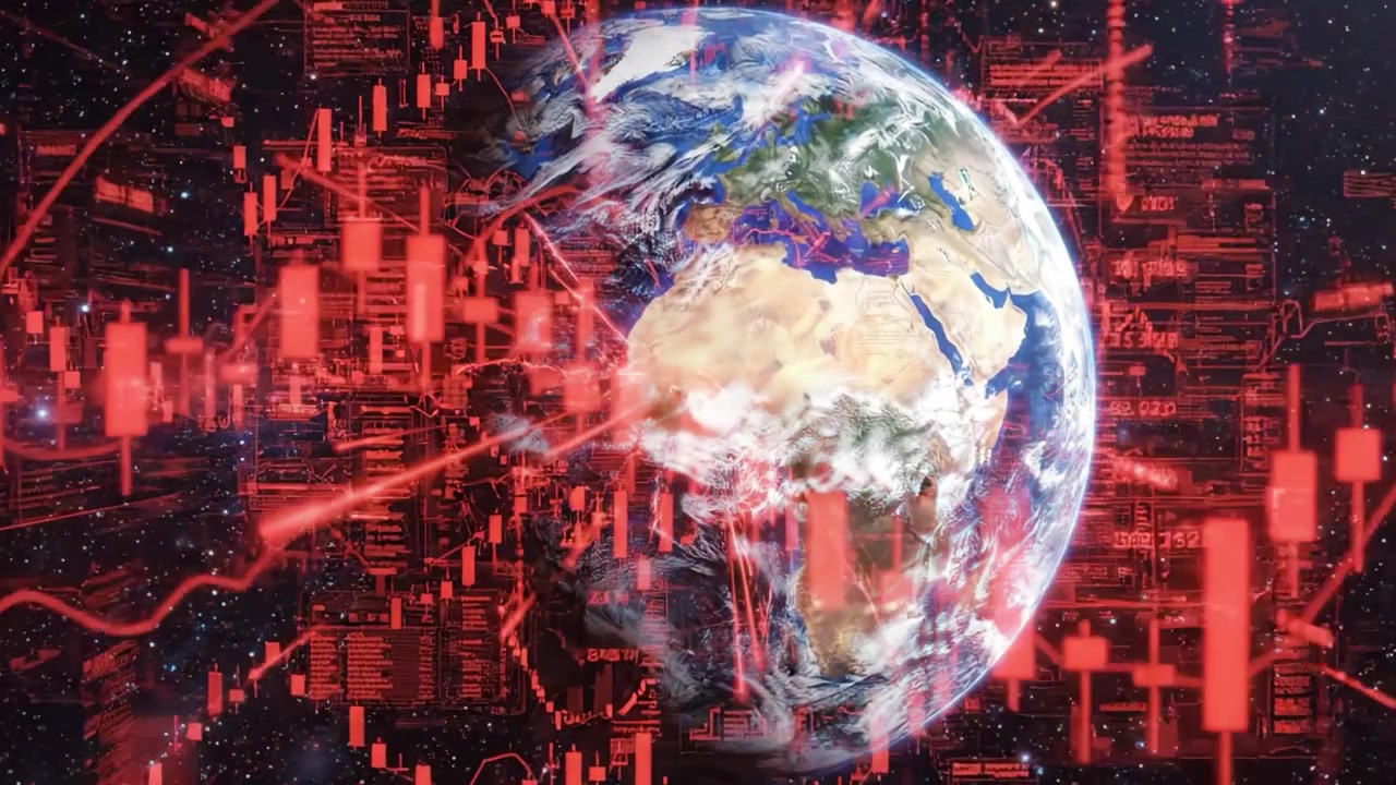 Visualização Dinâmica da Terra em Meio a Fluxos de Dados Complexos Representando Tendências Globais e Análises na Era Digital da Informação