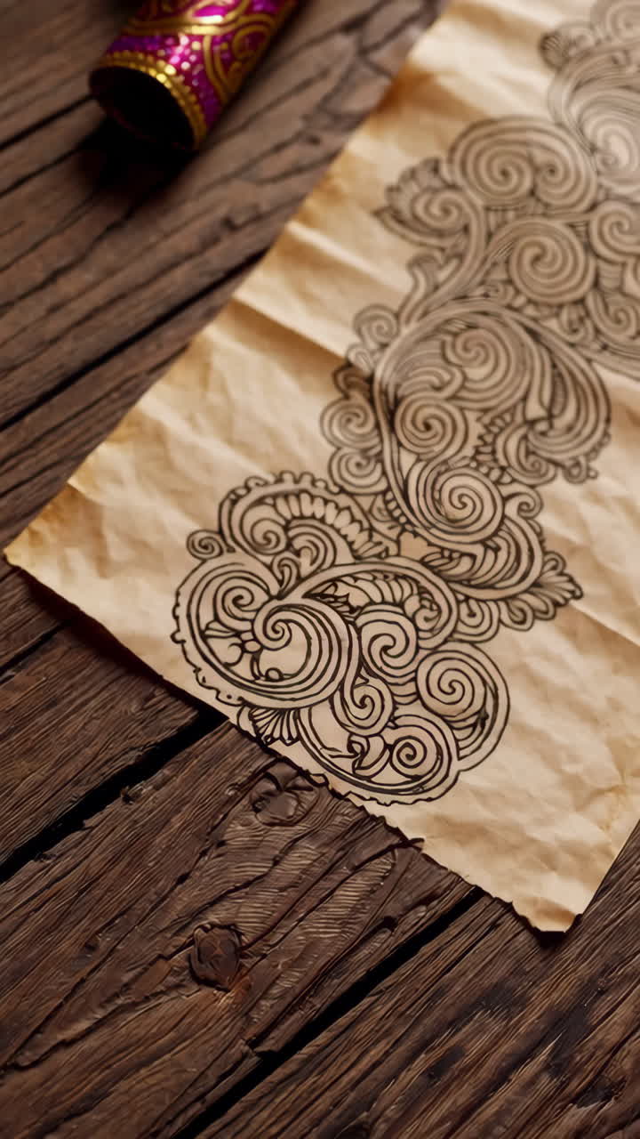 Henna Design on Paper