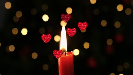 animation of hearts over spots and candle