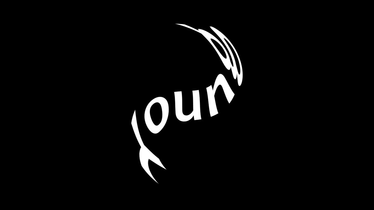 젊은 텍스트 애니메이션 메시지 모션 그래픽