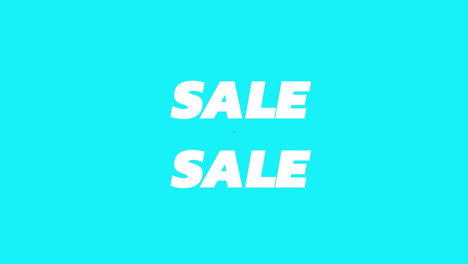 animation of sale in white and colourful text over changing colourful line circles
